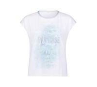 Cartoon Damen Rundhals-Shirt mit Placement 44, Patch Cream/Light Blue