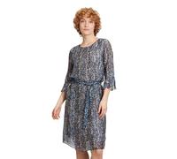 Cartoon Damen Sommerkleid mit 3/4 Arm Beige/Blau,36