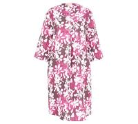 Sommerkleid CARTOON "Cartoon Sommerkleid mit Muster", Damen, Gr. 40, Normalgrößen, rosa (cream, rosé), Obermaterial: 100% Leinen., modisch, lässig geschnitten kurz, U-Boot-Ausschnitt, Kleider (6945824