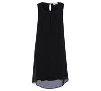 Cartoon Damen Sommerkleid ohne Arm Schwarz,36