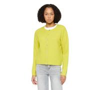 Cartoon Strick-Cardigan Damen Rundhalsausschnitt kurz Neon Gelb Größe 40