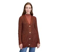 Cartoon Damen Strick-Cardigan mit V-Ausschnitt 42, Brown/Gold