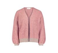 Cartoon Damen Strick-Cardigan mit V-Ausschnitt Pink/Rosa,36