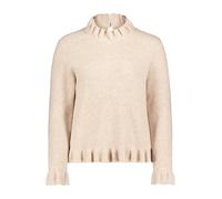 Cartoon Damen Strickpullover mit Rüschen Light Beige Melange,38