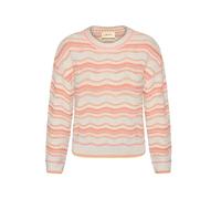Cartoon Damen Strickpullover mit Rundhalsausschnitt 42, Cream/Orange