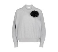 Cartoon Strickpullover Damen mit Rundhalsausschnitt, hellgrau, Gr. 42, Viskosemix 55/30/15