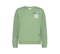 Cartoon Damen Sweatshirt mit Rippbündchen 42, Patch Mint/Blue