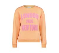 Cartoon Sweatshirt Damen Patch Orange/Pink mit Rippbündchen Größe 42