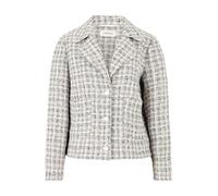 Jackenblazer CARTOON "Cartoon Damen Tweedblazer mit aufgesetzten Taschen", Damen, Gr. 46, braun (weiß, camel), Obermaterial: 100% Polyester. Ärmelfutter: 100% Polyester., modisch, gerade normal, Blaze