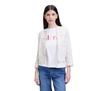 Cartoon Damen Tweedblazer mit Fransen 40, Cream/Orange