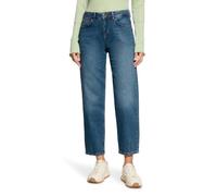 Cartoon Damen Used Look-Jeans mit Waschung