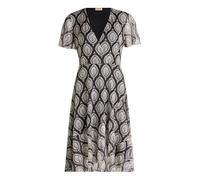 Cartoon Damen Volantkleid mit Rüschen 46, Schwarz/Weiß