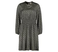 Cartoon Damen Wickelkleid mit Muster Khaki/Schwarz,42