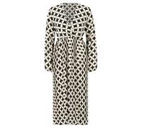 Cartoon Damen Wickelkleid, Schwarz/Beige, 36