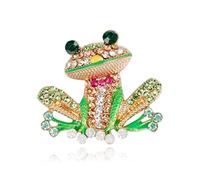 Cartoon Drop Glaze Frosch Form Strass Brosche Pin Badge Tasche Anhänger elegant und beliebt