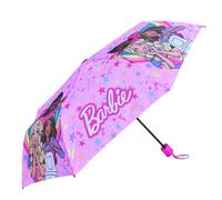 CARTOON Faltbarer Regenschirm für Barbie Fan Regenschirm für Mädchen 8 Speichen Manuelle Öffnung Winddicht