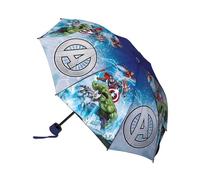 CARTOON Faltbarer Regenschirm für Kinder, winddichtes Gestell, 8 Fiberglas-Speichen, zusammenklappbar, Avengers, 94 centimetri