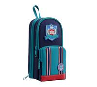 Cartoon Federmäppchen Hohe Kapazität Stifttaschen mit mehreren Fächern und Griff für Stifte Marker Schreibzubehör Federmäppchen Schwarz Spezial Big Yoeeg Oxford Stoff, blau