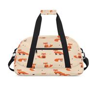 Cartoon Fox Niedliche Sporttasche für Damen und Herren, Fuchs, 24 l, Wochenend-Übernachtungstasche, Tragetasche, Reisetasche, Turnbeutel für Kinder, Mädchen, Jungen, farbe, (24L) UK, Taschen-Organizer