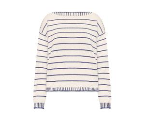 CARTOON - Gestreifter Pullover mit U-Boot-Ausschnitt blau - Gr. - 42