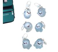 Cartoon Ghost Key Chain - Luminöser Glühen im Dunklen Ghost -Anhänger, kreativer Cartoon -Schlüsselring | Tragbarer Light-up Ghost-Schlüsselhalter, niedliches Accessoire für Rucksack, Geldbörse, Handt
