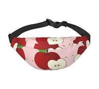 Cartoon-Gürteltasche mit roten Früchten, geeignet für Sport, Laufen, Radfahren, Reisen, Angeln, Jungen, große Crossbody-Hüfttasche