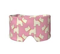 Cartoon-Haustier Hund Scottish Terrier, Vollständige Augenabdeckungen, lichtblockierende Augenmaske, Schlafaugen- und Ohrenschützer