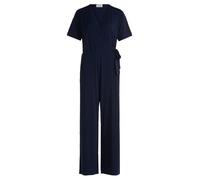 Overall CARTOON "Cartoon Jumpsuit mit Bindegürtel", Damen, Gr. 44, Normalgrößen, blau (dunkelblau), Obermaterial: 95% Polyester, 05% Elasthan., modisch, loose fit, Rundhals, Halbarm, Overalls, Design