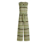 Overall CARTOON "Damen mit Bindegürtel", Damen, Gr. 34, Normalgrößen, grün, rosé, Obermaterial: 98% Polyester, 2% Elasthan, tailliert, V-Ausschnitt, Overalls Overall (73352834-34) grün, rosé