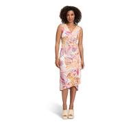 Jerseykleid CARTOON "Cartoon Jerseykleid mit Raffung", Damen, Gr. 44, Normalgrößen, rosa (cream, rosé), Obermaterial: 93% Polyester, 7% Elasthan., feminin, figurbetont lang, V-Ausschnitt, Kleider, For