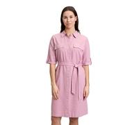 Cartoon Freizeitkleid Damen mit Gürtel, Leinen-Viskose, lässig kurz, Rosa Gr. 40
