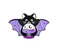 Cartoon kleine Tiere se kleine Katze Brosche Fledermaus Schmetterling lila vielseitiges Zubeh鰎 Brosche Anstecker