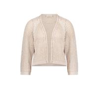 CARTOON - Kurze Strickjacke im Lochmuster mit 3/4-Ärmeln beige - Gr. - 34