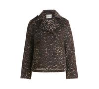 Kurzblazer CARTOON "Cartoon Damen Kurztrench mit Taschen", Damen, Gr. 42, braun (beige, braun), Obermaterial: 95% Polyester, 3% Polyacryl, 2% Viskose., modisch, lässig geschnitten normal, Blazer (2377