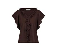 CARTOON - Leicht transparentes Shirt Dunkelbraun - Gr. - 36