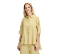 Kurzarmbluse CARTOON "Cartoon Leinenbluse mit Kragen", Damen, Gr. 38, grün (weeping willow), Obermaterial: 100% Leinen., casual, lässig geschnitten normal, Blusen (88900969-38) weeping willow
