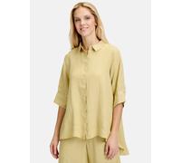 Kurzarmbluse CARTOON "Cartoon Leinenbluse mit Kragen", Damen, Gr. 40, grün (weeping willow), Obermaterial: 100% Leinen., casual, lässig geschnitten normal, Blusen (88900969-40) weeping willow