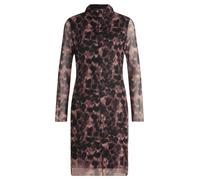 Druckkleid CARTOON "Cartoon Damen Mesh-Kleid mit Kragen", Damen, Gr. 36, Normalgrößen, apricot, schwarz, Obermaterial: 95% Polyester, 05% Elasthan. Futter: 95% Viskose, 5% Elasthan., casual, figurbeto