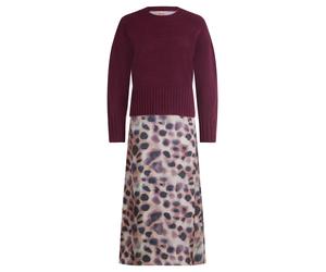 CARTOON - Midikleid taupe/violett - Gr. - 36