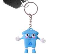 Cartoon Müll kann Charm einbacken - süßer Schlüsselbund, Mini PVC -Schlüsselring | Backpack -Geldbeutel Brieftet Gepäckdekoration, Auto Rückfahrspiegel Travel School Daily Birthday Geschenk, unterhalt