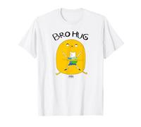 Cartoon Network Adventure Time Jake Bro Hug T-Shirt, Weiß, Kurzarm, S, Unisex, Cartoon Character Graphic T-Shirt, Fans of Adventure Time, Cartoon Enthusiasts