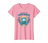 Cartoon Network Adventure Time Video Games T-Shirt, Damen, Rosa, XXL