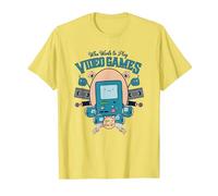Cartoon Network Adventure Time Video Games T-Shirt, Herren, Gelb, XXL
