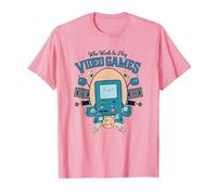 Cartoon Network Adventure Time Video Games T-Shirt, Herren, Rosa, XXL