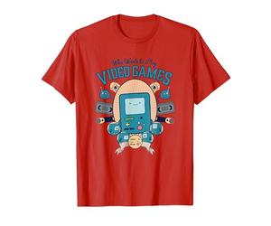 Cartoon Network Adventure Time Video Games T-Shirt, Herren, Rot, XXL