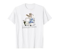 Cartoon Network Regular Show Mordecai and Rigby Golf Cart T-Shirt, Herren, Unisex-Jugendliche, Männer, Kurzarm, T-Shirt, Weiß, S