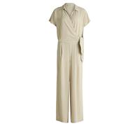 Overall CARTOON "Damen mit Bindegürtel", Damen, Gr. 40, Normalgrößen, elm, Obermaterial: 100% Polyester, tailliert, U-Boot-Ausschnitt, Overalls Overall, Design (81352142-40) elm