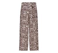 Cartoon Palazzohose Damen mit Gummizug lässig 100% Viskose Patch Braun/Cream Gr. 44