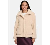 Plüschjacke CARTOON "Cartoon Damen Plüschjacke mit Kragen", Damen, Gr. 36, beige, Obermaterial: 100% Polyester. Futter: 100% Polyester., modisch, lässig geschnitten, Rundhals, Jacken (58807201-36) bei