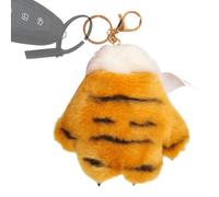 Cartoon Plush Keychain - Tiger Paw for Gift Giving | Soft Plush with Portable Pendant, Cute Stuffed Accessory, Exquisite Holiday Ornament, Birthday Easter Thanksgiving Celebration, Travel Bag